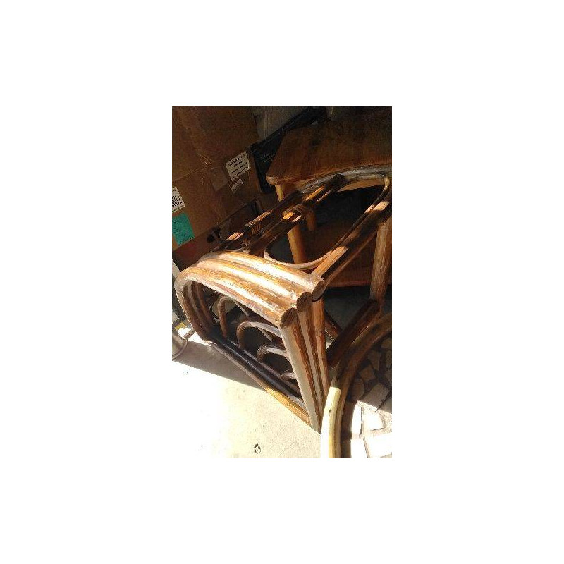 POUF D’ANGLE ROTIN EN L’ÉTAT 