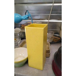 VASE CARRE JAUNE 