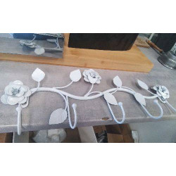 PATERE A FIXER - METAL BLANC 