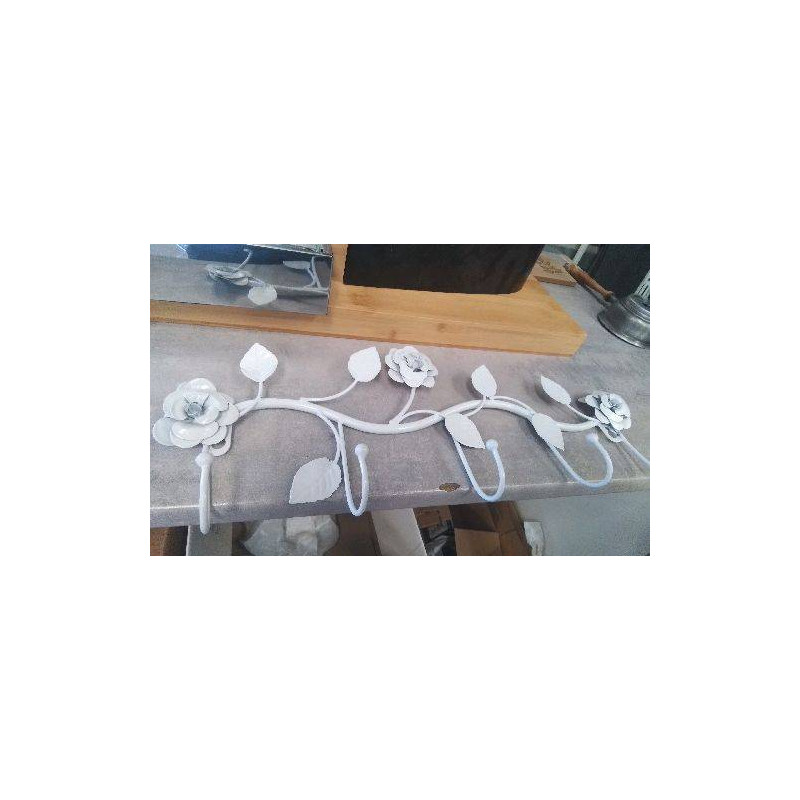 PATERE A FIXER - METAL BLANC 