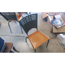 CHAISE ECOLIER - BOIS METAL 