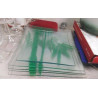 ASSIETTES VERRE CARREES 