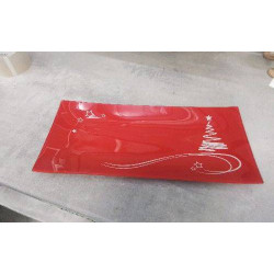 PLAT RECT VERRE ROUGE 