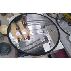 MIROIR ROND NOIR 
