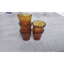 VERRES A LIQUEUR MARRON X5