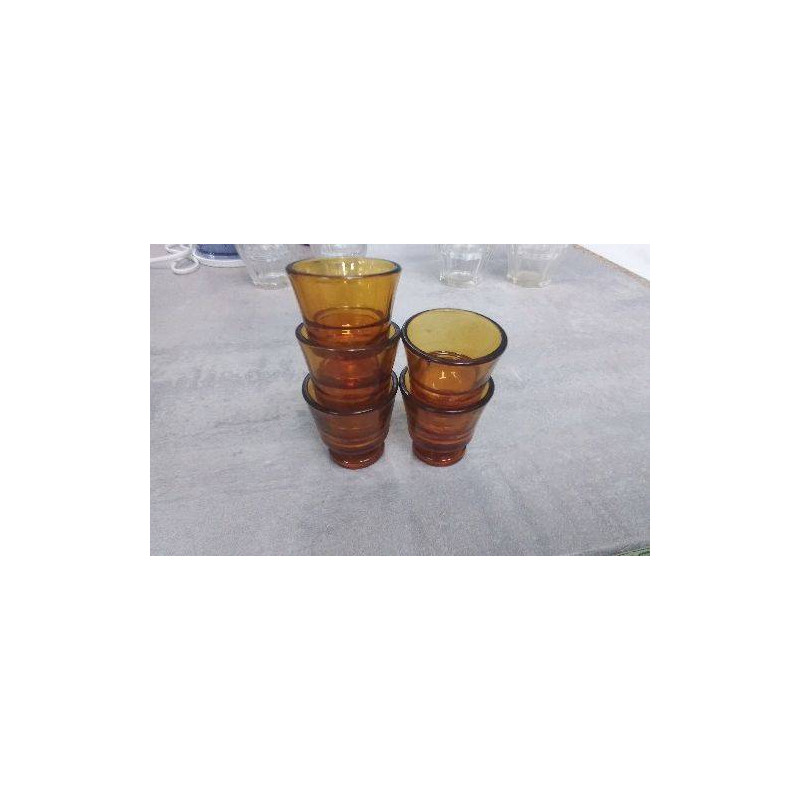VERRES A LIQUEUR MARRON X5
