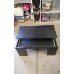 TABLE BASSE PLATEAU RELEVABLE