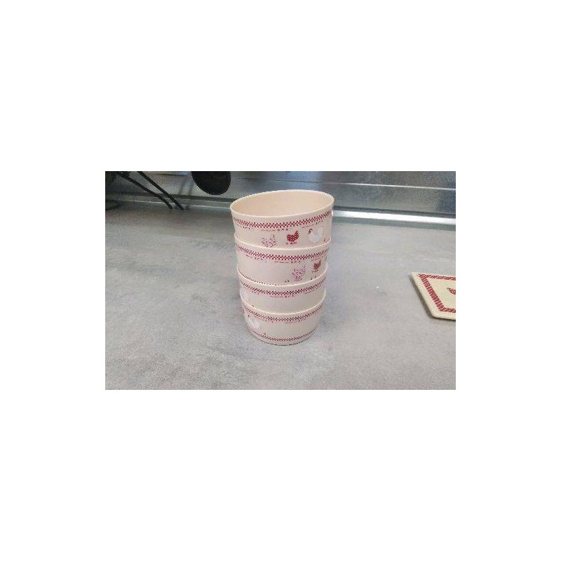 RAMEQUINS PLASTIQUE POULES X4 