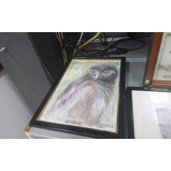 CADRE DESSIN CHOUETTE 