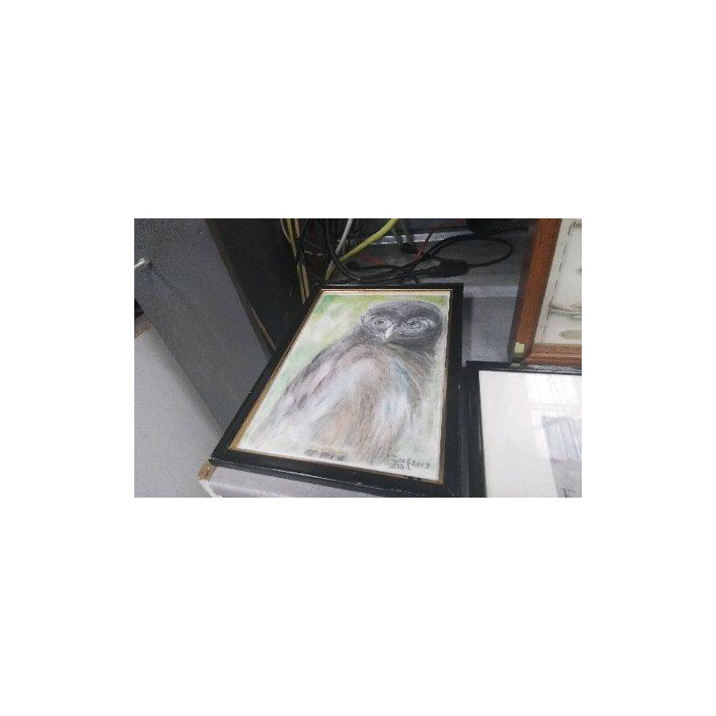 CADRE DESSIN CHOUETTE 