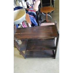MEUBLE ETAGERE BOIS FONCE -...