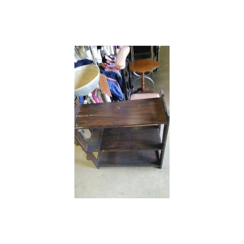 MEUBLE ETAGERE BOIS FONCE - EN L’ETAT