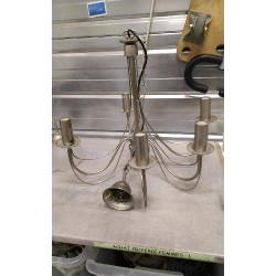 LUSTRE INOX 5 BRANCHES 