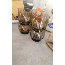 VERRES MARRON X4 