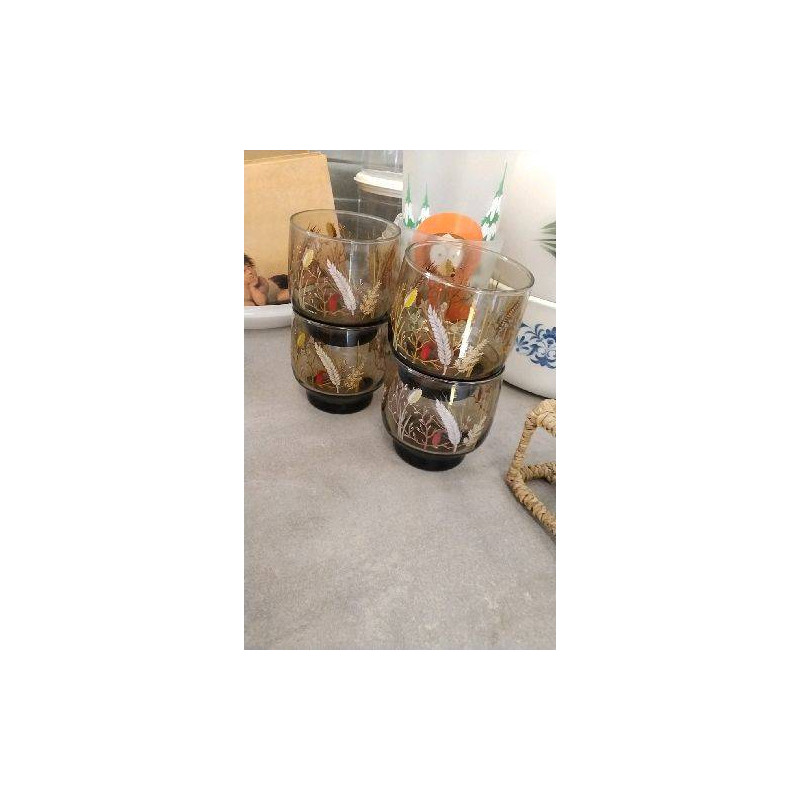 VERRES MARRON X4 