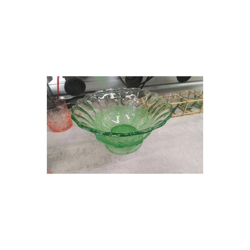 COUPE A FRUITS VERRE VERTE EN LETAT 