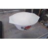 PLAT CREUX  FLEURS ROUGES