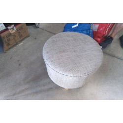 POUF ROND ECRU 