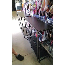 ETAGERE METAL VERRE - 100X93
