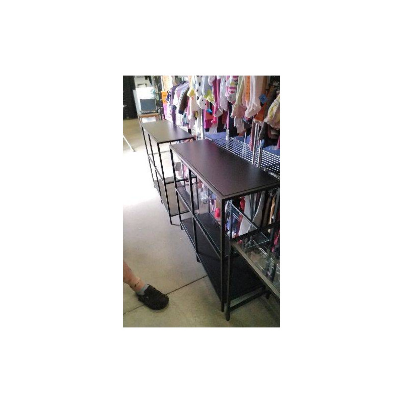 ETAGERE METAL VERRE - 100X93