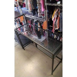 BUREAU METAL VERRE - 100X74