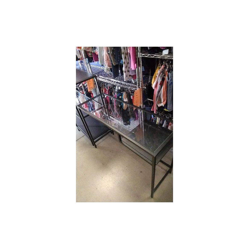BUREAU METAL VERRE - 100X74