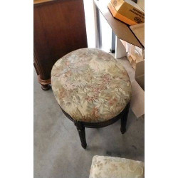 TABOURET BOIS TISSU