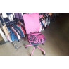 CHAISE DE BUREAU ROSE ET NOIRE 