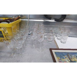 SERVICE DE VERRES LISERE DORE 
