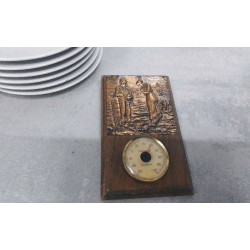 THERMOMETRE BOIS CUIVRE 