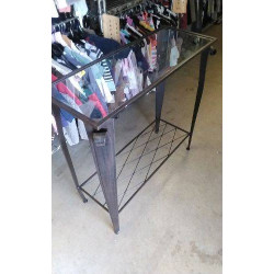 CONSOLE FER VERRE 