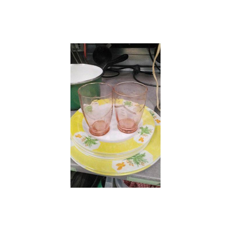 VERRES ROSES X2 