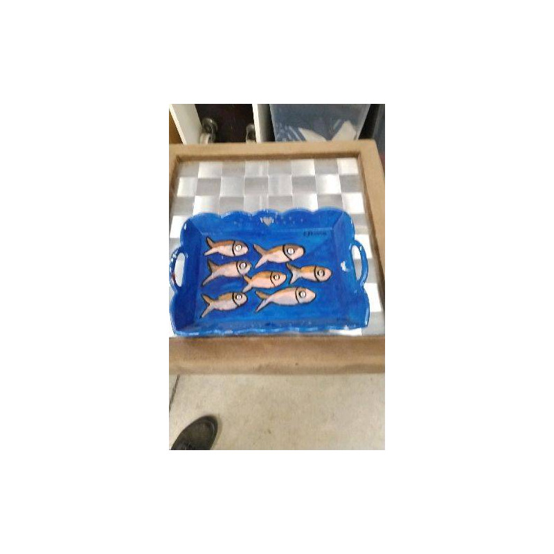 PLATEAU PEINT POISSONS 