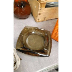 CENDRIER VERRE FUME 