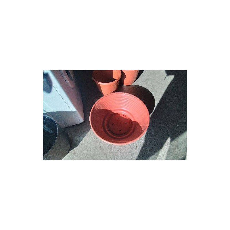 POT DE FLEURS ROND GM - MARRON