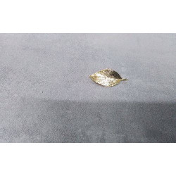 BROCHE FEUILLE DOREE 