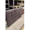TETE DE LIT TISSU GRIS 165CM