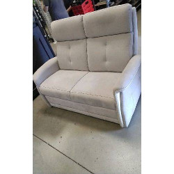 CANAPE TISSU GRIS 2 PLACES 