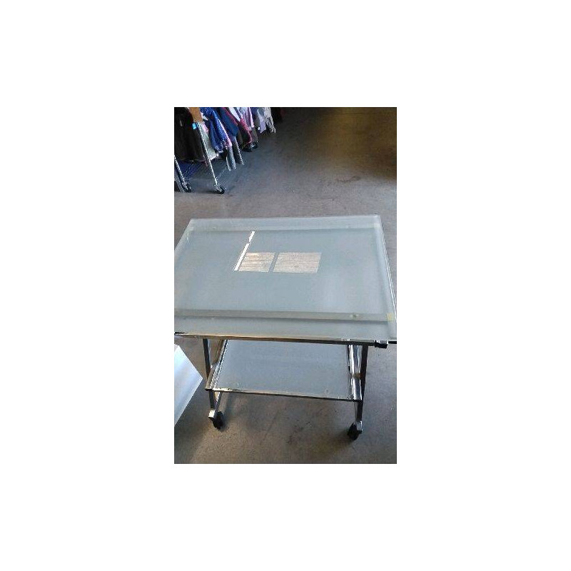 BUREAU TABLETTE METAL VERRE