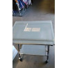 BUREAU TABLETTE METAL VERRE