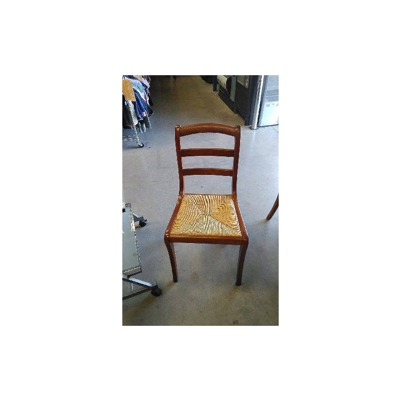 CHAISE MERISIER - PAILLEE ( EN L’ETAT)