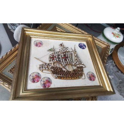 CADRE DECO BATEAU  STRASS 