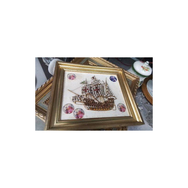 CADRE DECO BATEAU  STRASS 