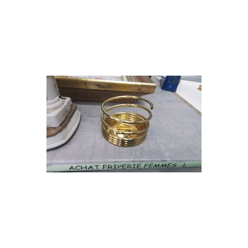 SUPPORT BOUTEILLE DORE SPIRALE 