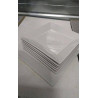 ASSIETTES BLANCHES CARREES 
