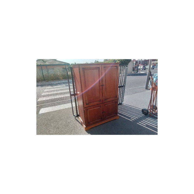 MEUBLE TV 4 PORTES MERISIER - STYLE LOUIS PHILIPPE - EN L’ETAT 