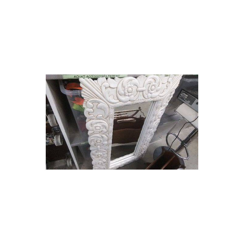 MIROIR BOIS ECRU 