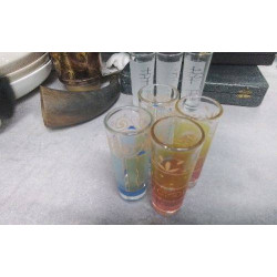 VERRES A LIQUEUR COULEUR X4