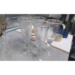FLUTES VERRE BULLE X5