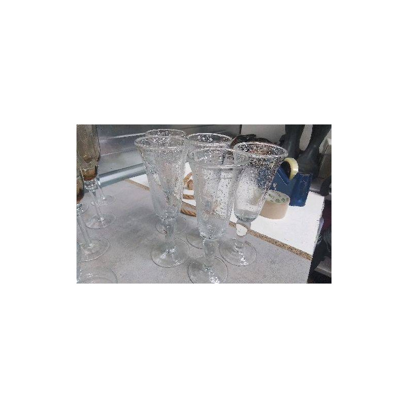 FLUTES VERRE BULLE X5
